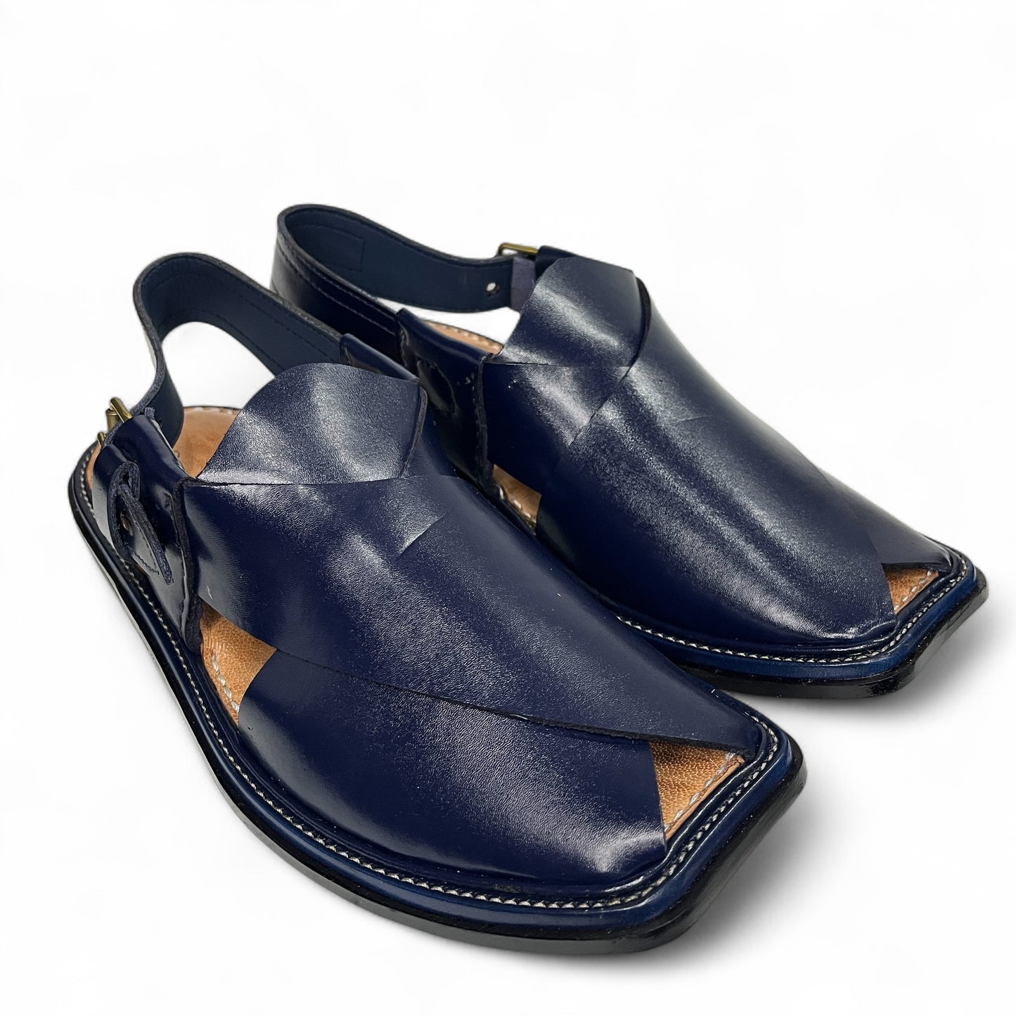 Classic Peshawari chappal - Original Charsadda - Blue