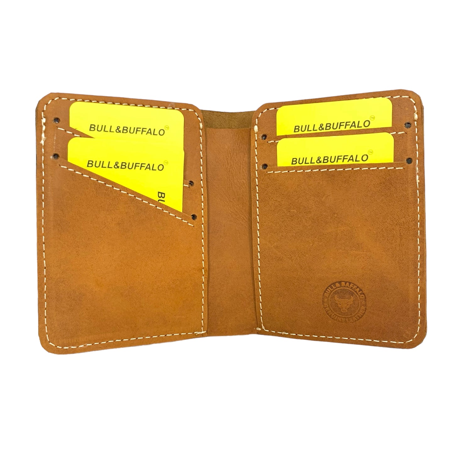 Premium Bull & Buffalo Pull-up Leather Book Wallet