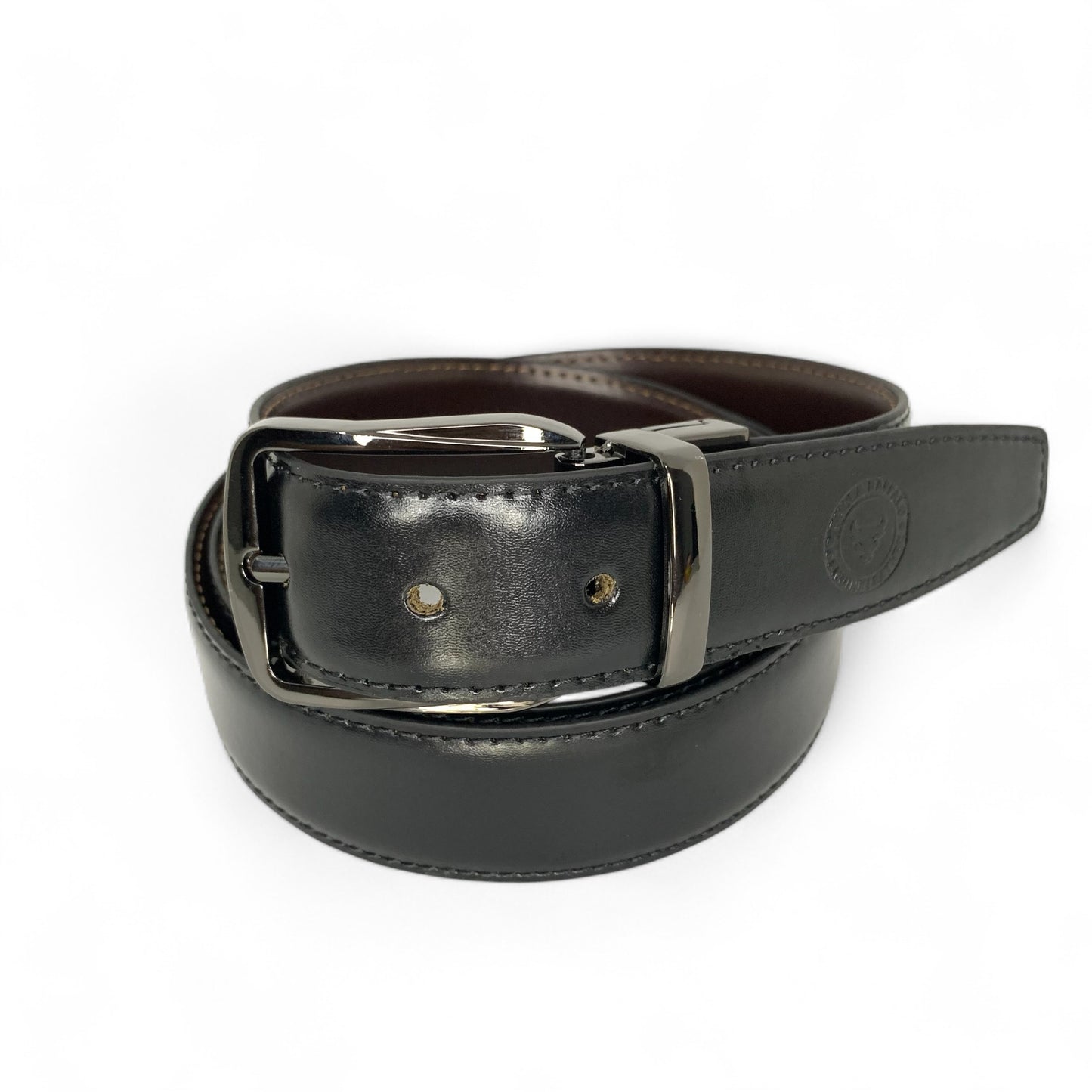 Premium Bull & Buffalo Leather Belt with Reversible Buckle - 35mm Formal