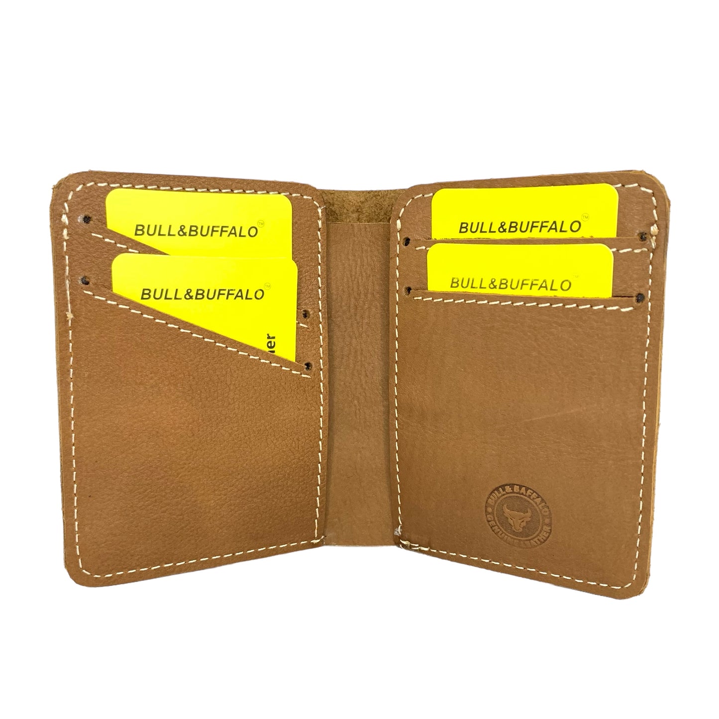 Premium Bull & Buffalo Pull-up Leather Book Wallet