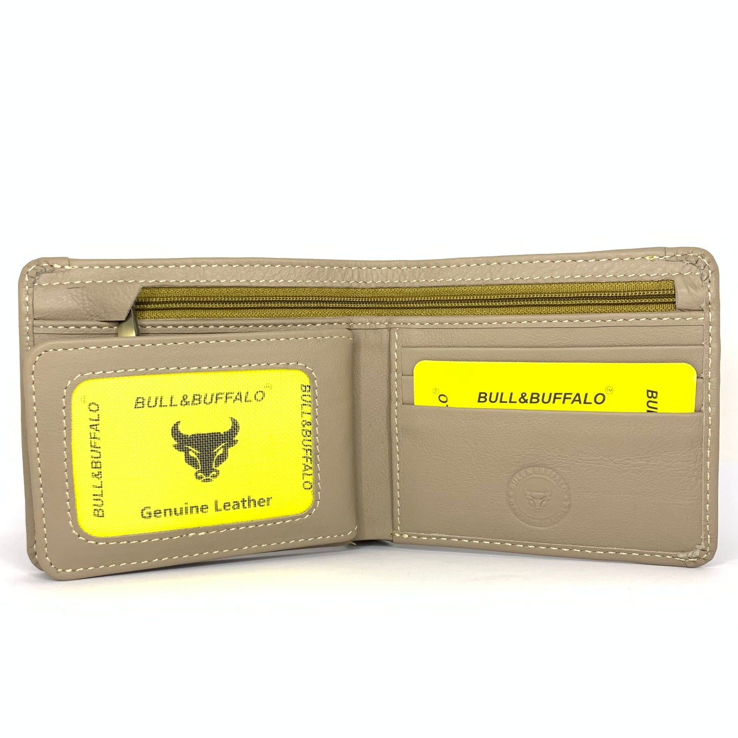 Premium Bull & Buffalo Leather Zipper Wallet