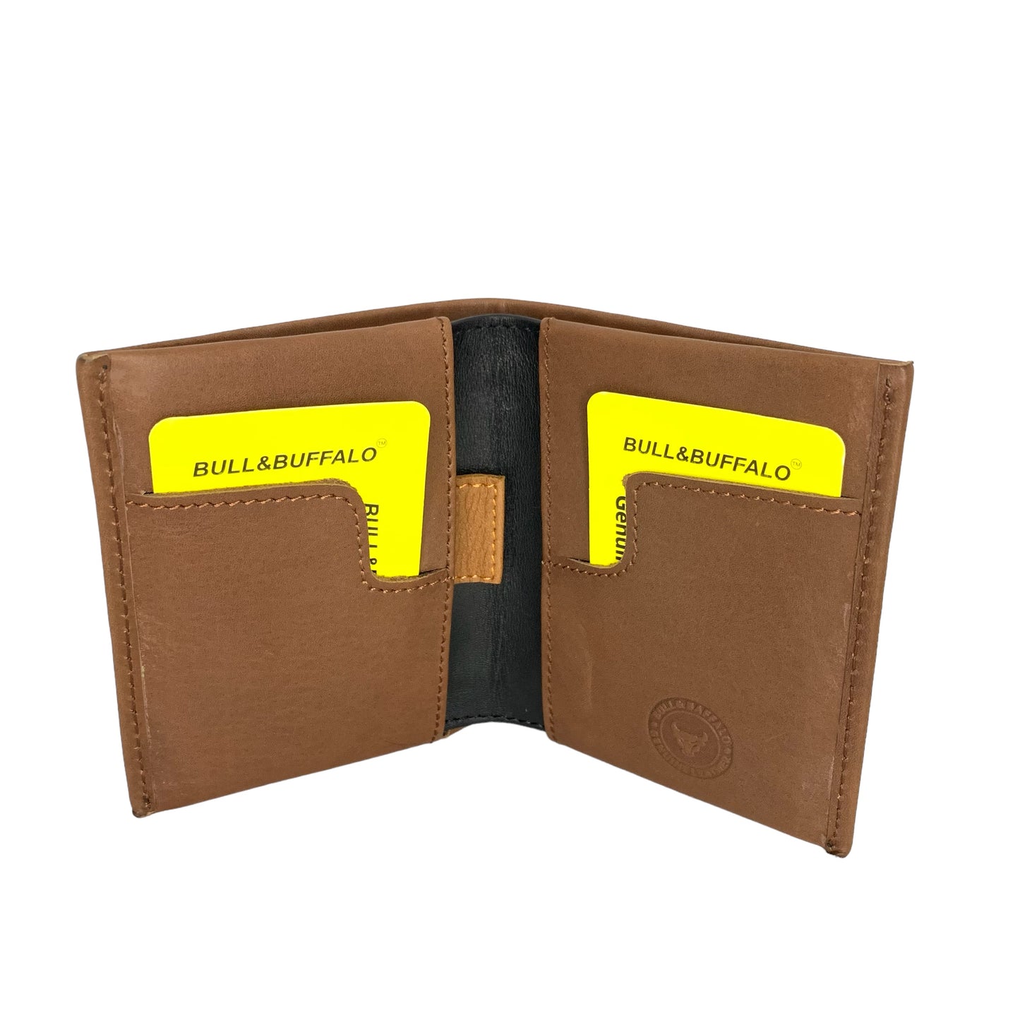 Premium Bull & Buffalo Leather Book Minifold Wallet