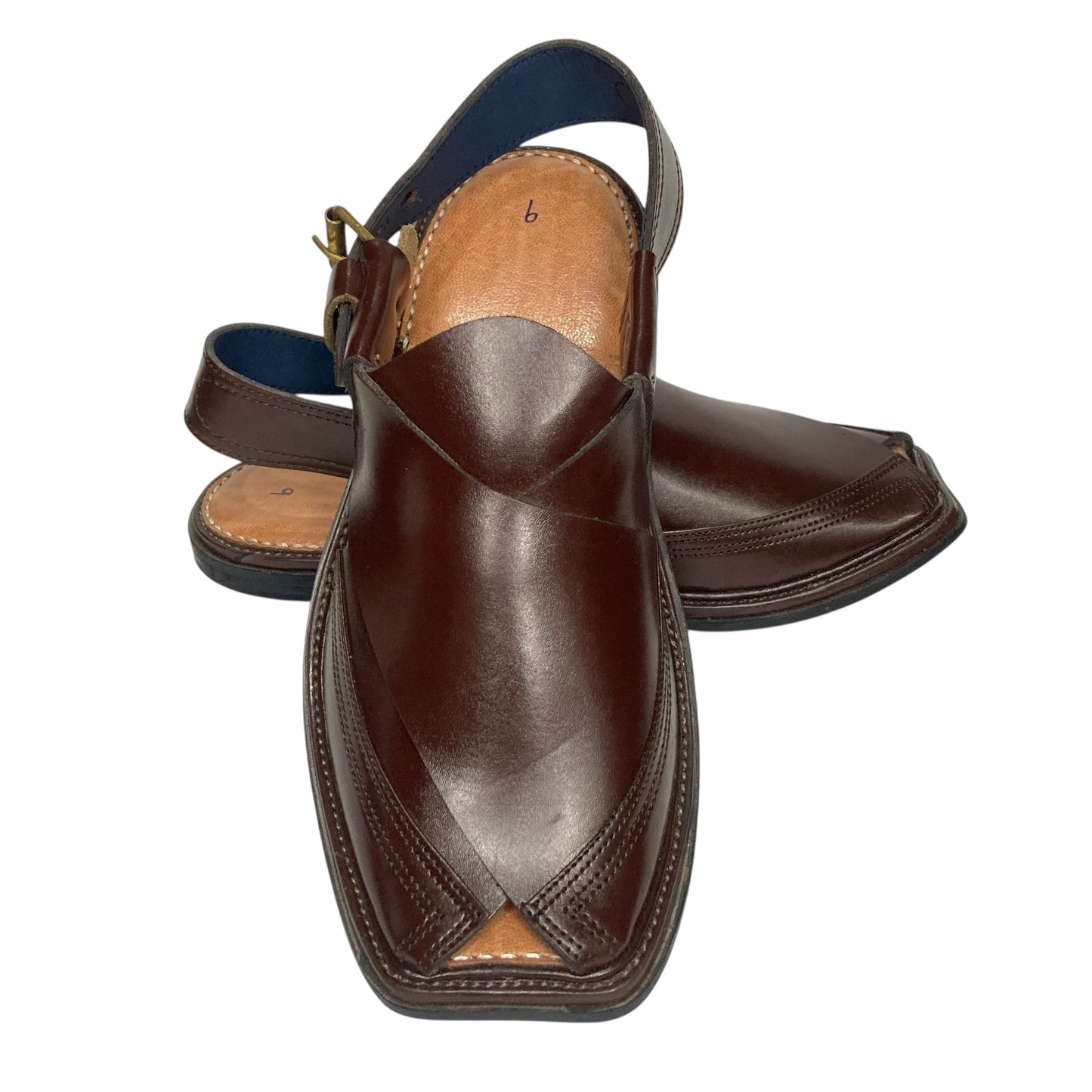 Classic Peshawari Chappal - Original Charsadda - Dark Brown