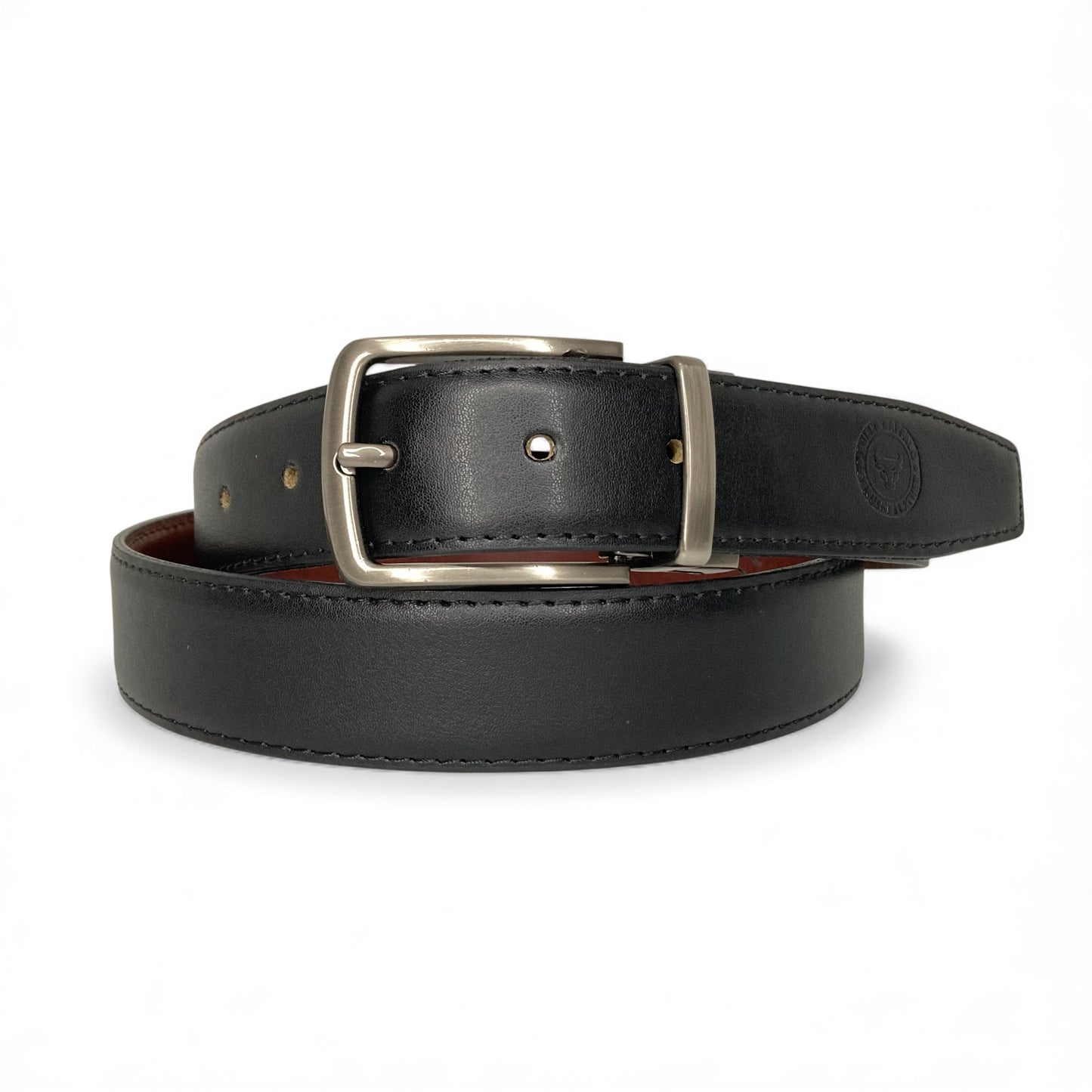 Premium Bull & Buffalo Leather Belt for Men Pure Formal, 35mm Wide, Double-Sided Reversible