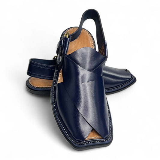 Classic Peshawari chappal - Original Charsadda - Blue