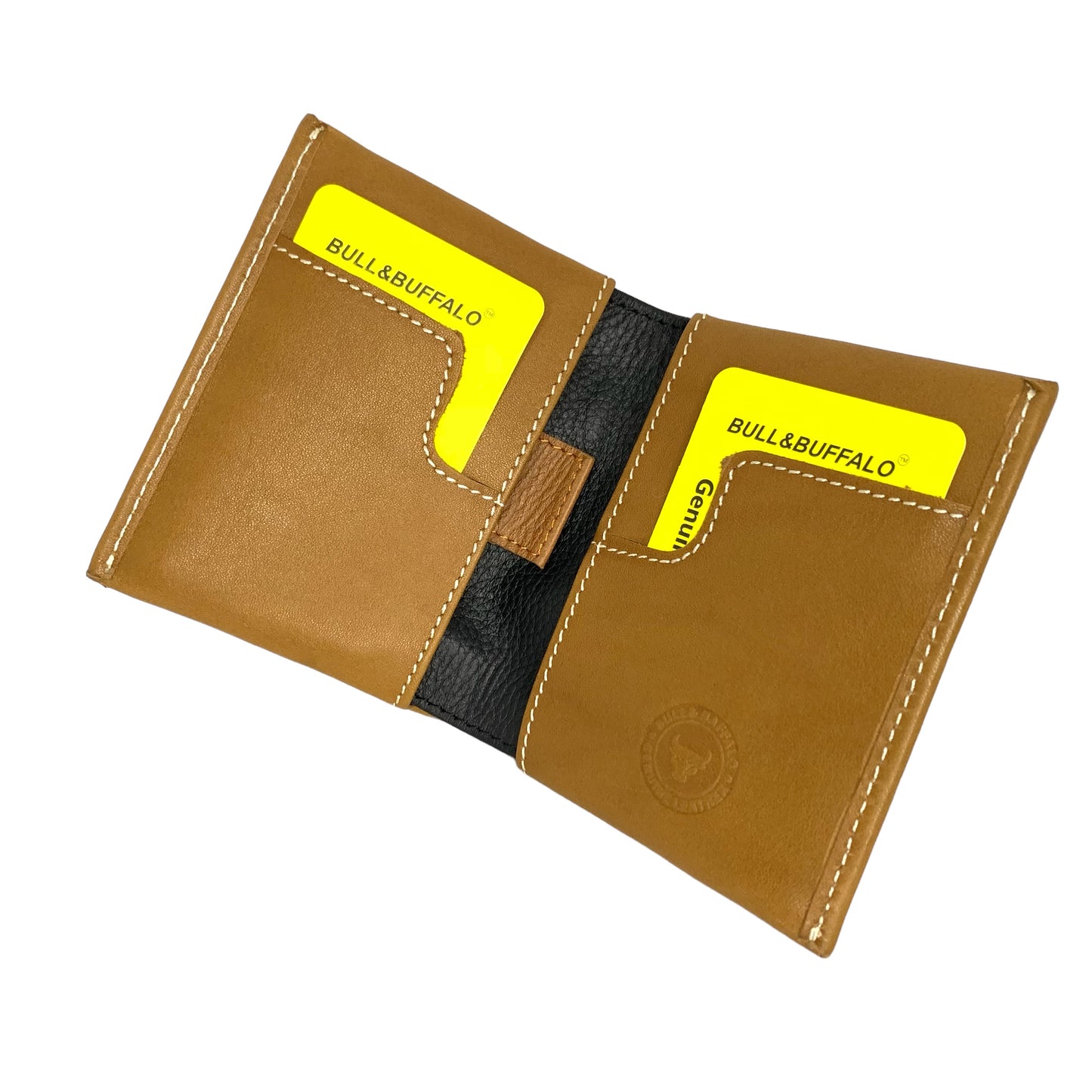 Premium Bull & Buffalo Leather Book Minifold Wallet