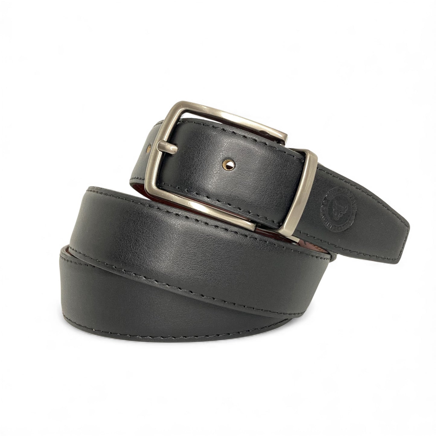 Premium Bull & Buffalo Leather Belt for Men Pure Formal, 35mm Wide, Double-Sided Reversible