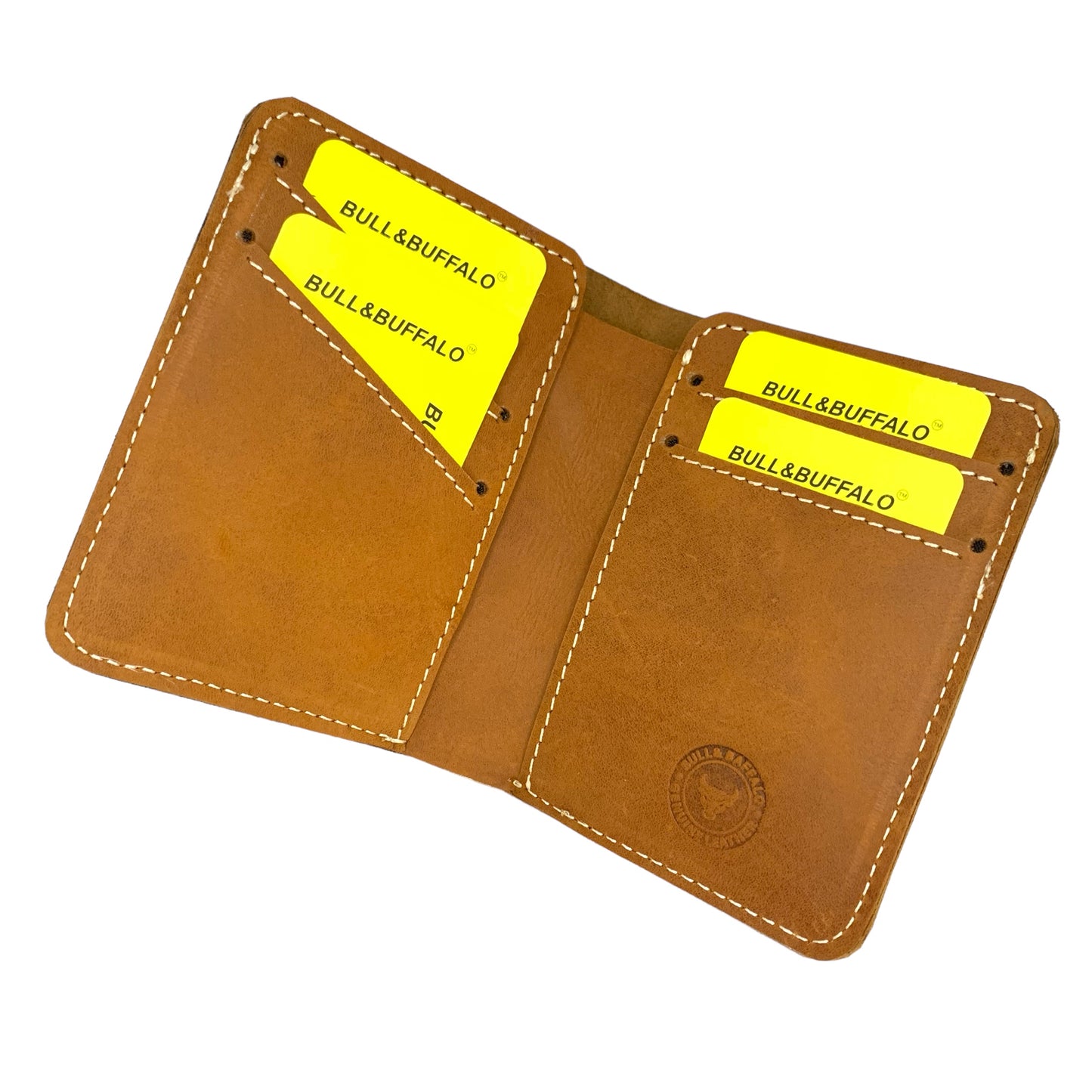 Premium Bull & Buffalo Pull-up Leather Book Wallet
