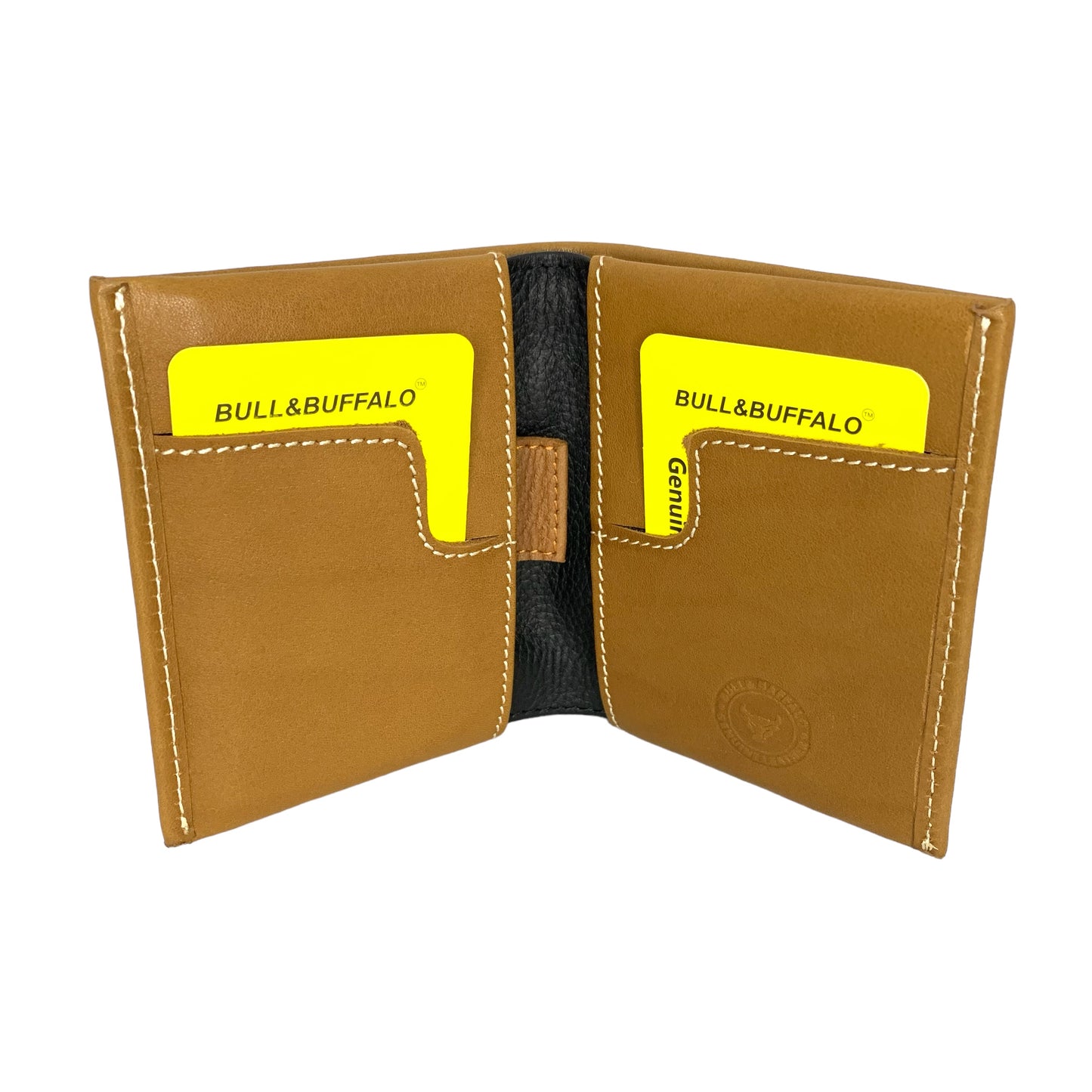 Premium Bull & Buffalo Leather Book Minifold Wallet
