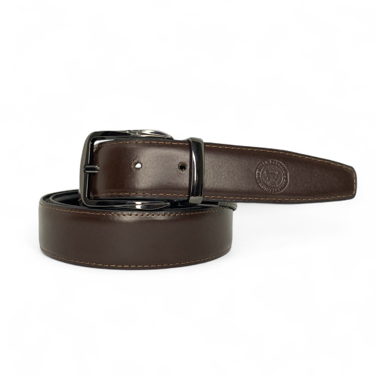 Premium Bull & Buffalo Leather Belt with Reversible Buckle - 35mm Formal