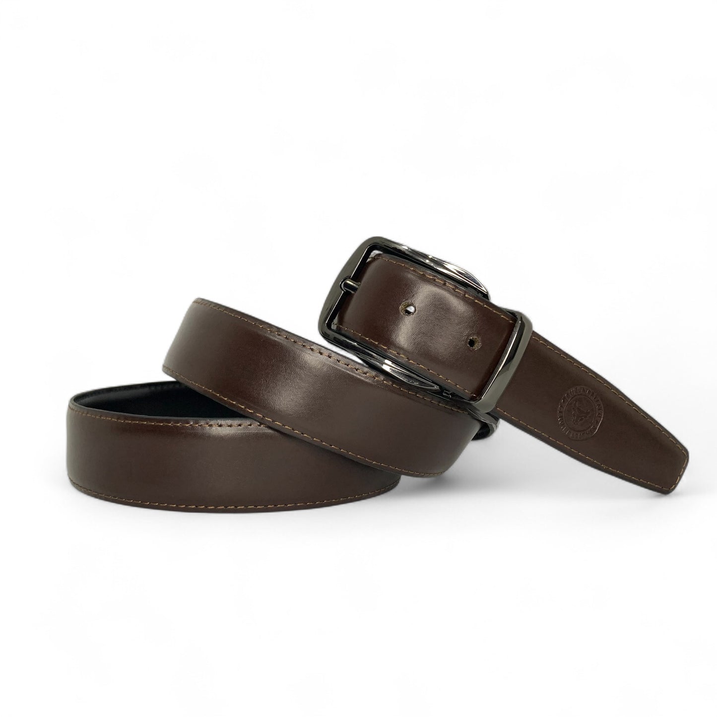 Premium Bull & Buffalo Leather Belt with Reversible Buckle - 35mm Formal