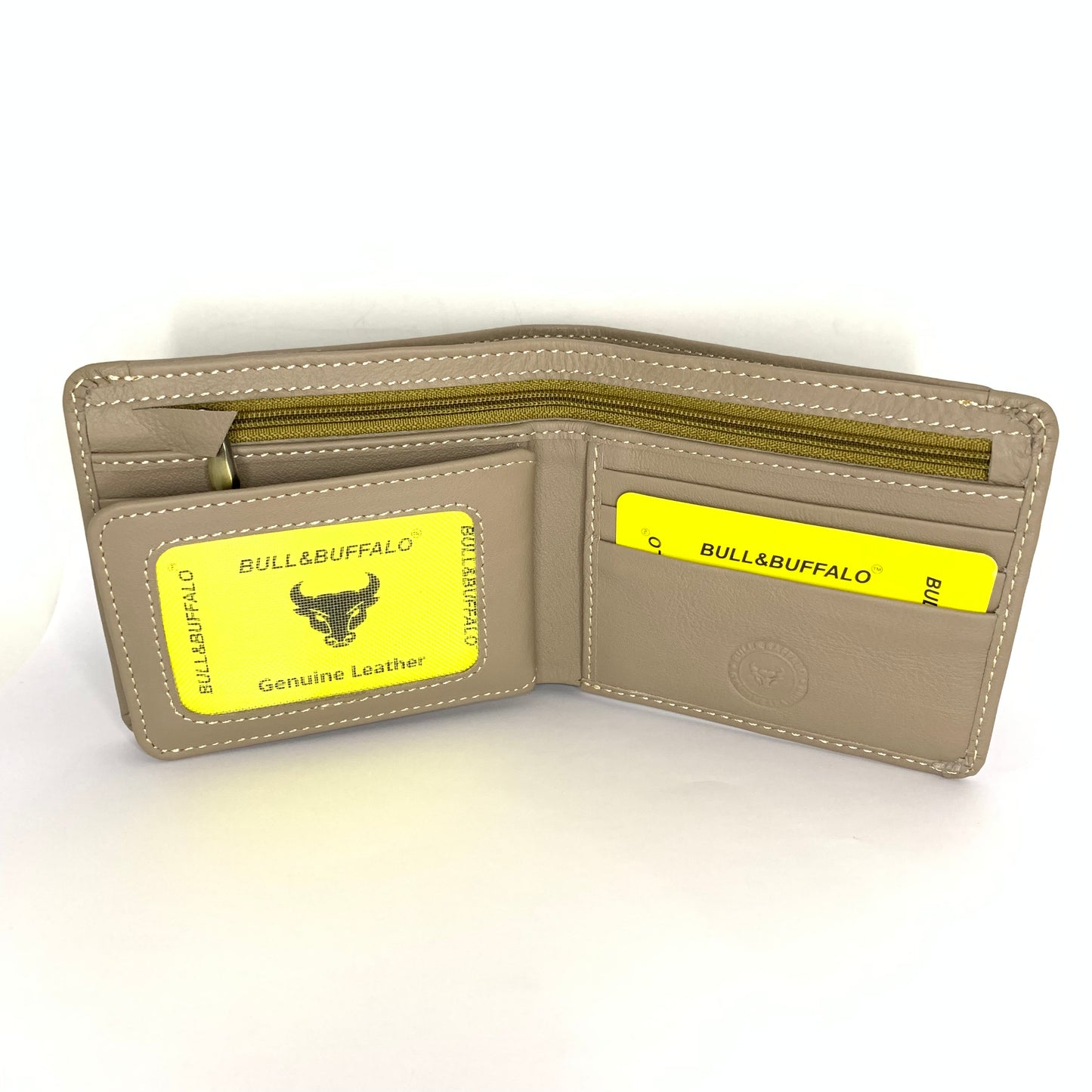 Premium Bull & Buffalo Leather Zipper Wallet
