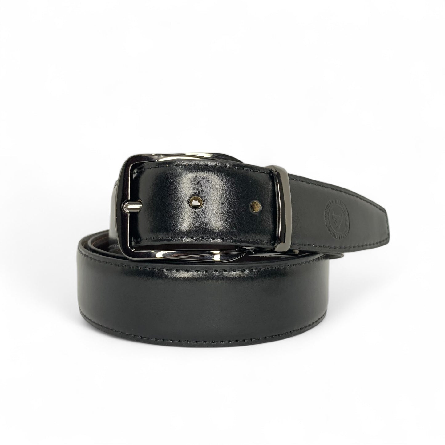 Premium Bull & Buffalo Leather Belt with Reversible Buckle - 35mm Formal