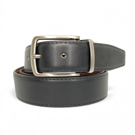 Premium Bull & Buffalo Leather Belt for Men Pure Formal, 35mm Wide, Double-Sided Reversible