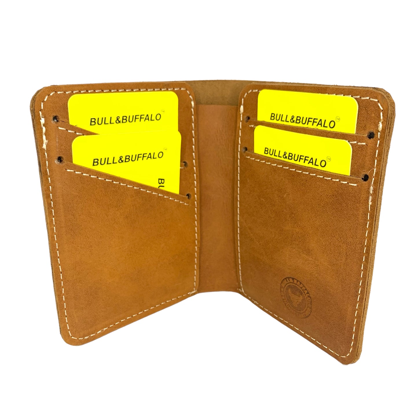 Premium Bull & Buffalo Pull-up Leather Book Wallet