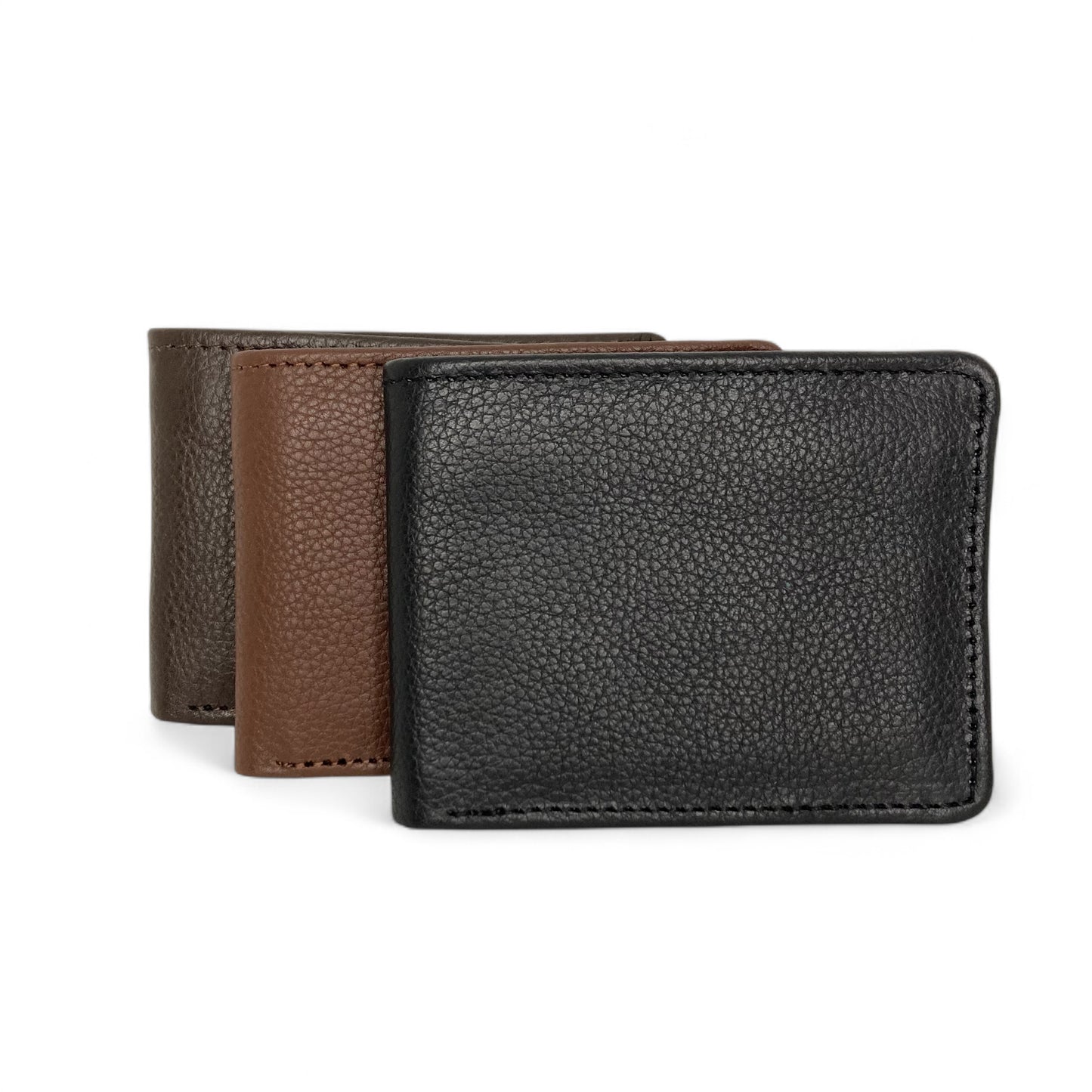 Premium Bull & Buffalo Leather Dollar Size Wallet