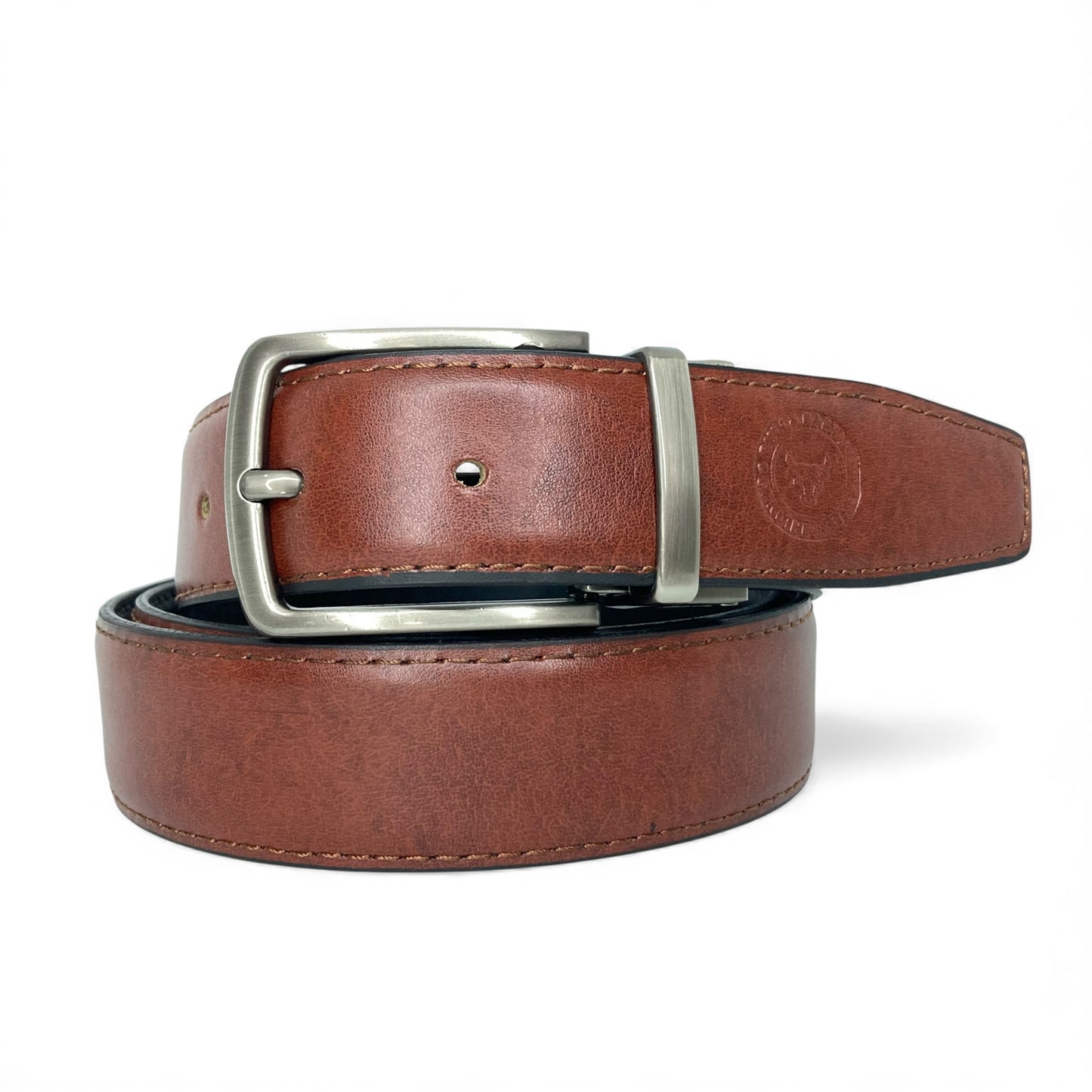 Premium Bull & Buffalo Leather Belt for Men Pure Formal, 35mm Wide, Double-Sided Reversible