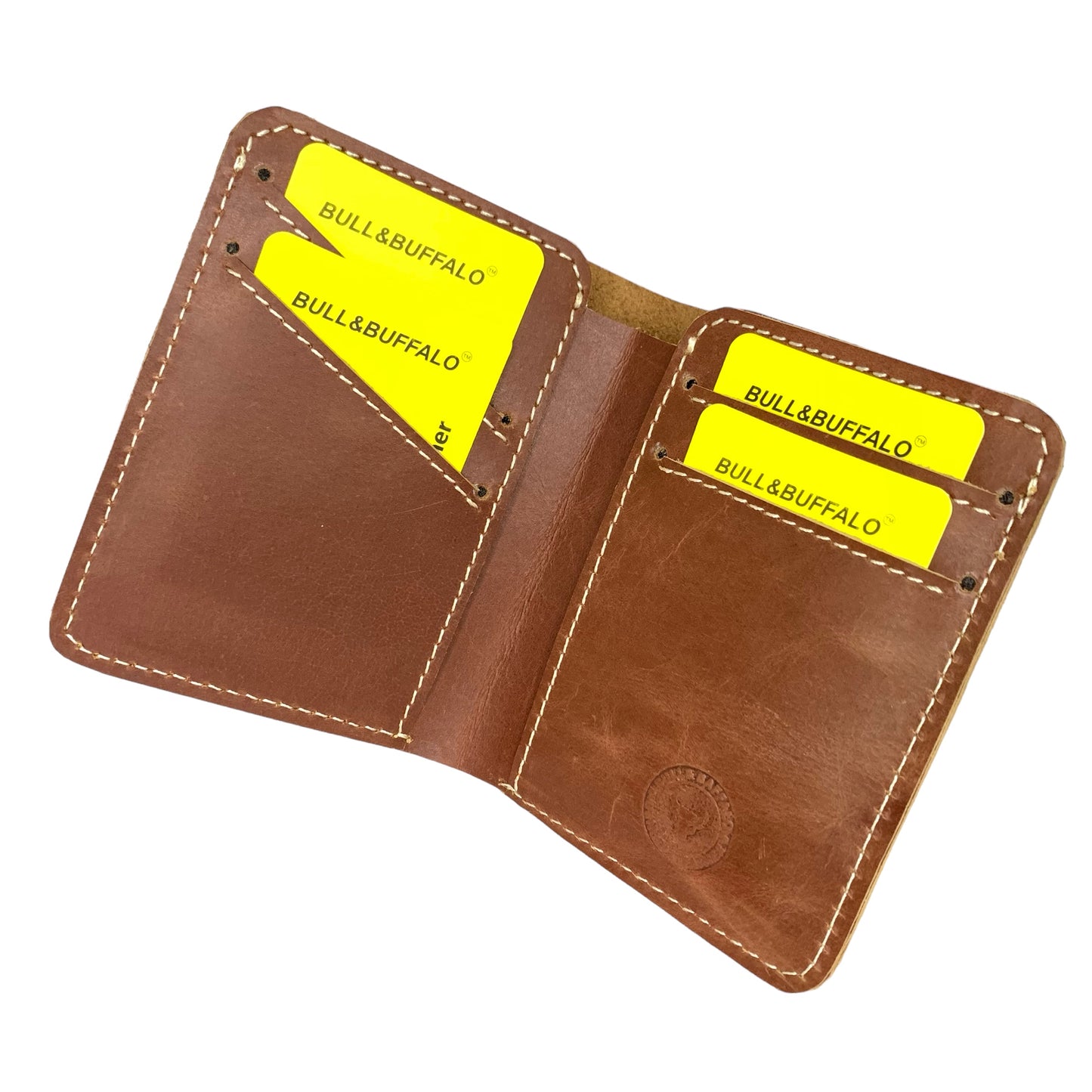 Premium Bull & Buffalo Pull-up Leather Book Wallet