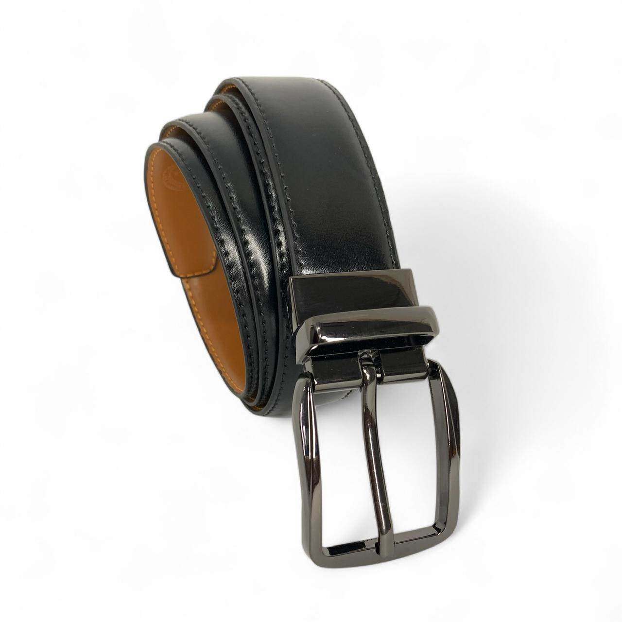 Premium Bull & Buffalo Leather Belt for Men Pure Formal, 35mm Wide, Double-Sided Reversible