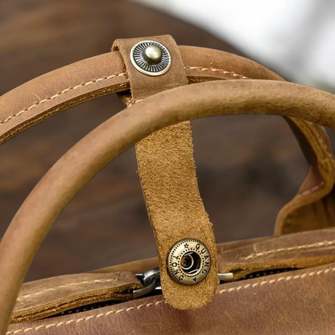 Premium Bull & Buffalo Pull-Up Leather Laptop Bag 100% Pure Leather
