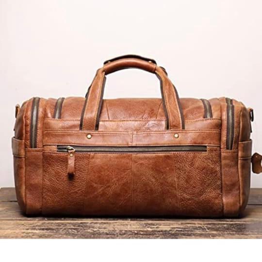 Premium Bull & Buffalo Leather Duffel Bag 100% Pure Leather