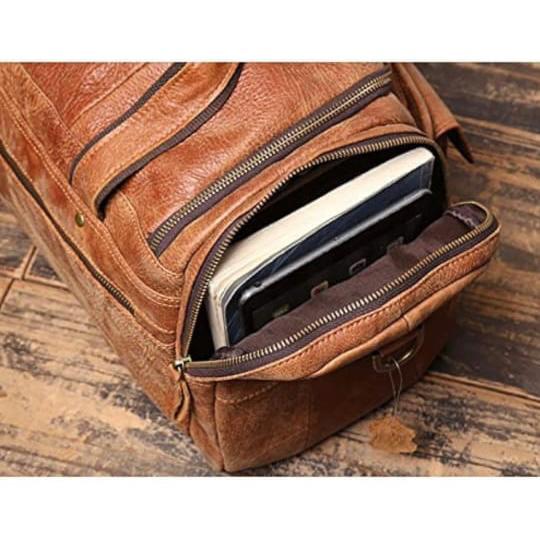 Premium Bull & Buffalo Leather Duffel Bag 100% Pure Leather