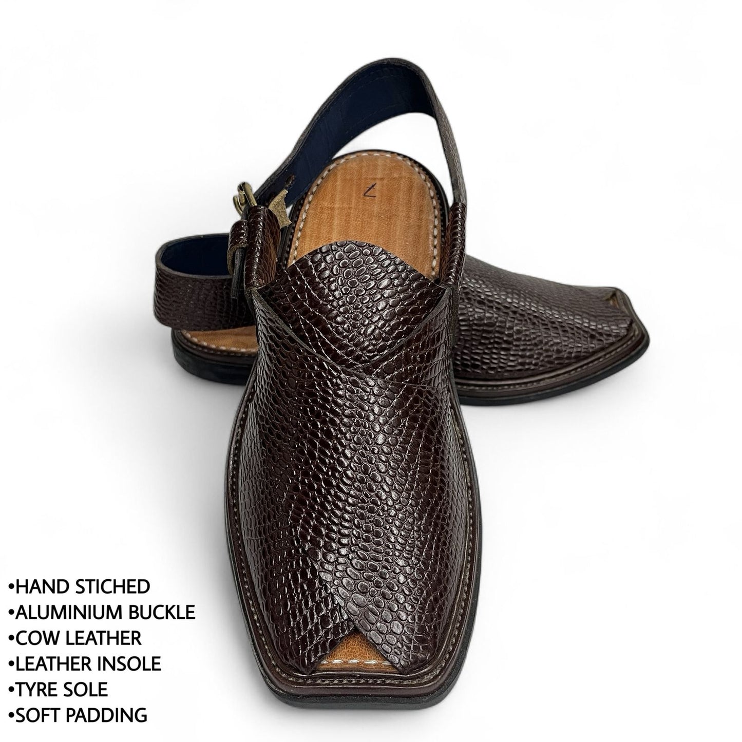 Premium Leather Peshawari Chappal (Leftover)