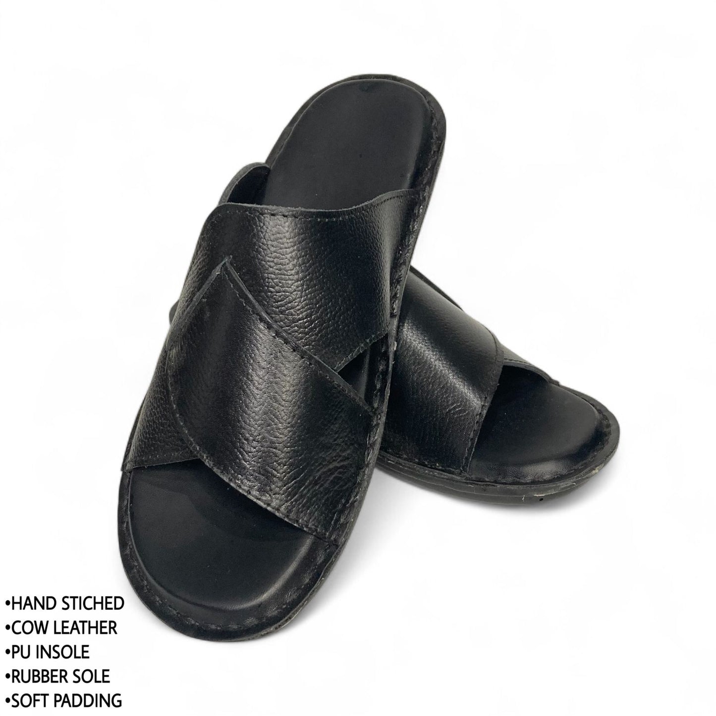 Comfort Slippers - Black Milled