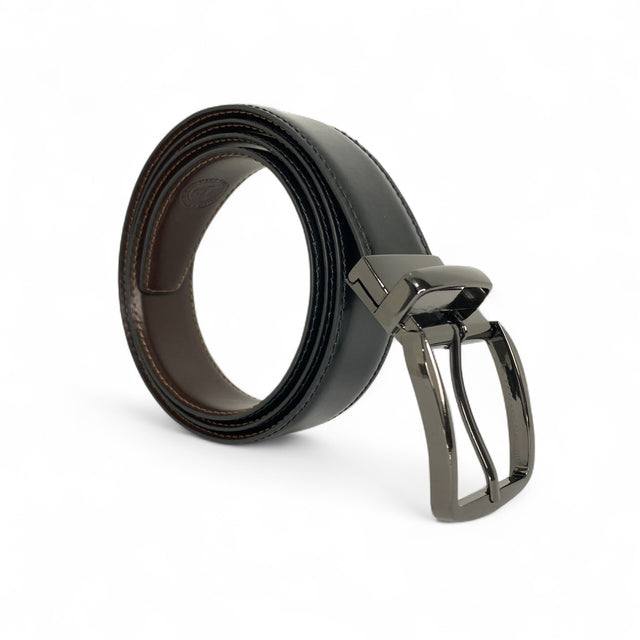 Premium Bull & Buffalo Leather Belt with Reversible Buckle - 35mm Formal