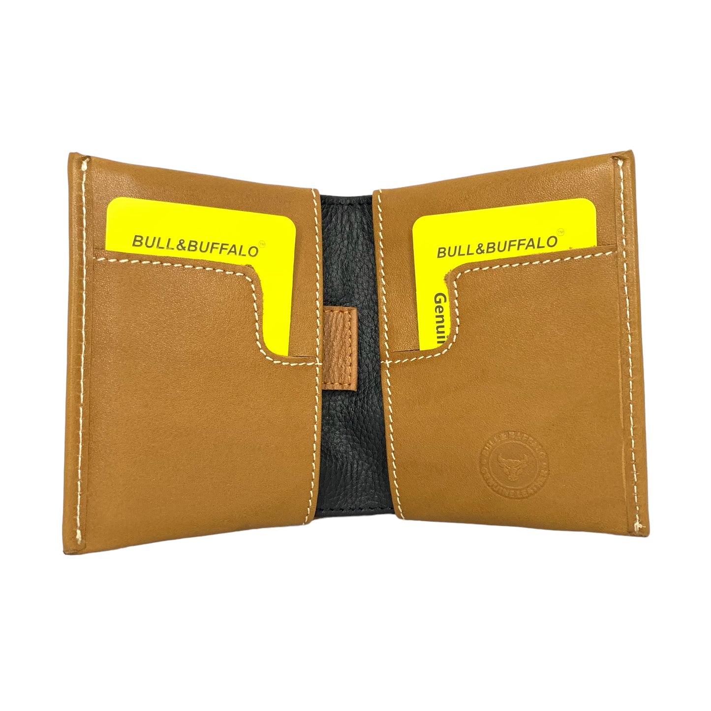 Premium Bull & Buffalo Leather Book Minifold Wallet