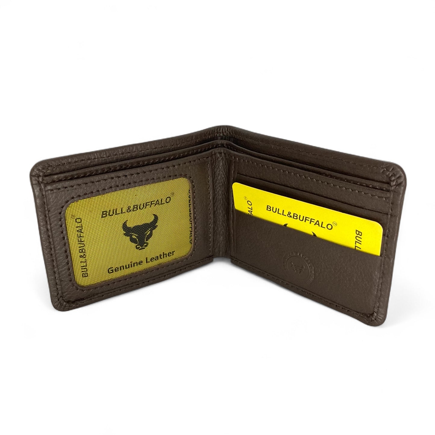 Premium Bull & Buffalo Leather Dollar Size Wallet