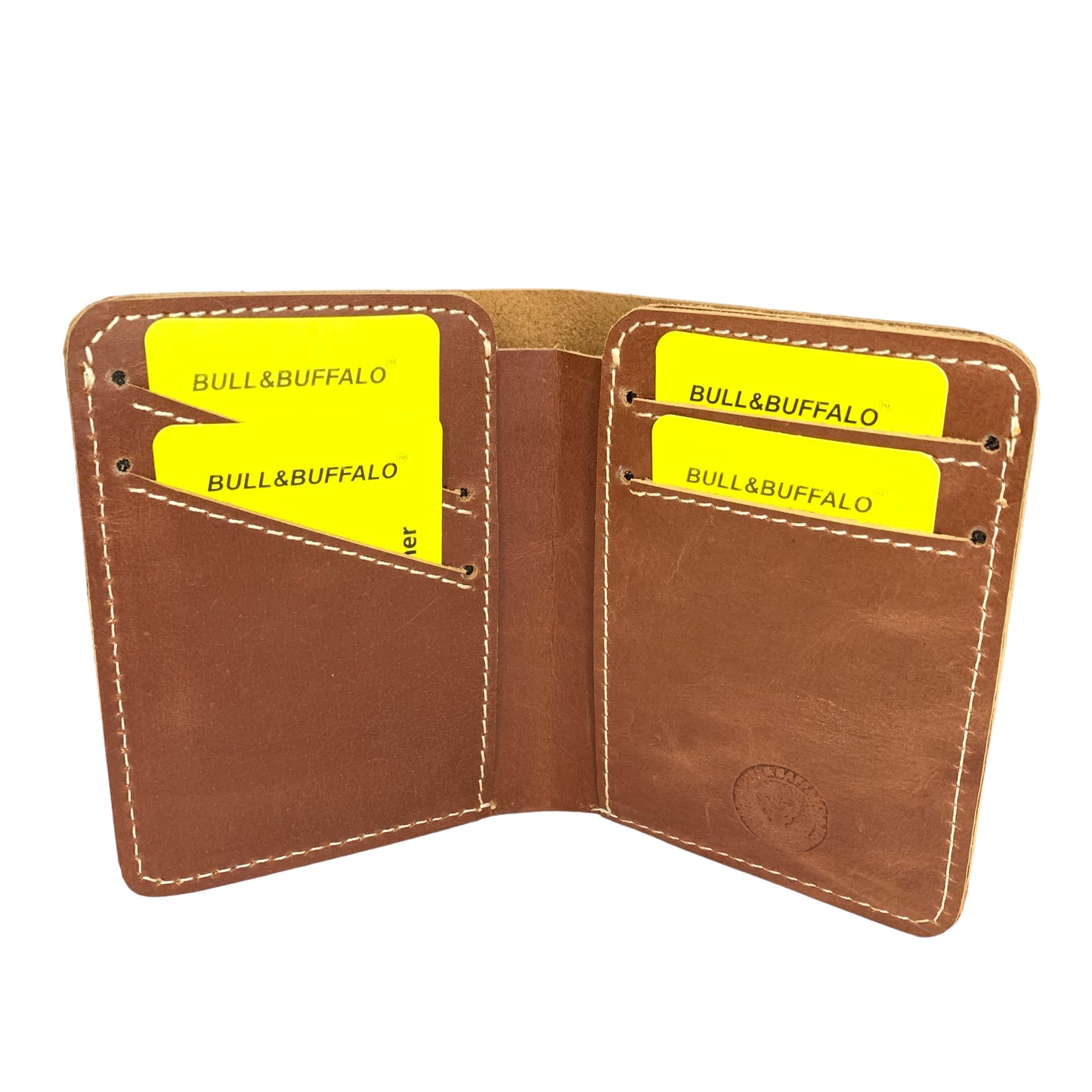 Premium Bull & Buffalo Pull-up Leather Book Wallet