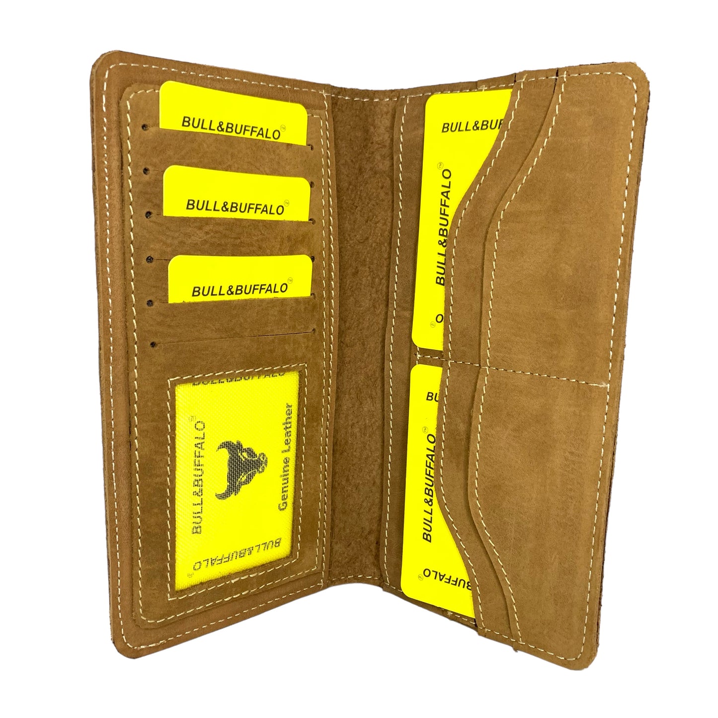 Premium Bull & Buffalo Pull-up Leather Long Wallet