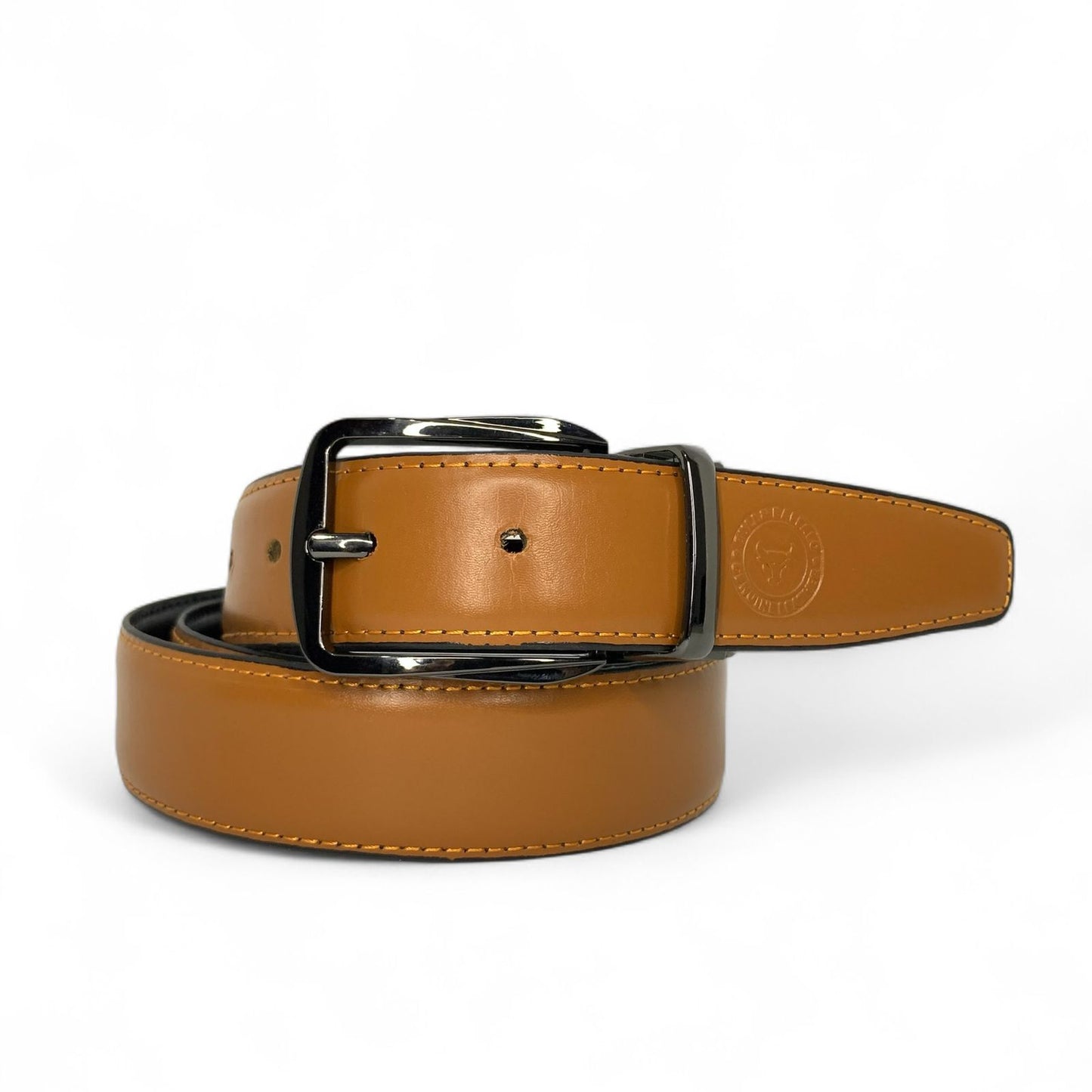 Premium Bull & Buffalo Leather Belt for Men Pure Formal, 35mm Wide, Double-Sided Reversible