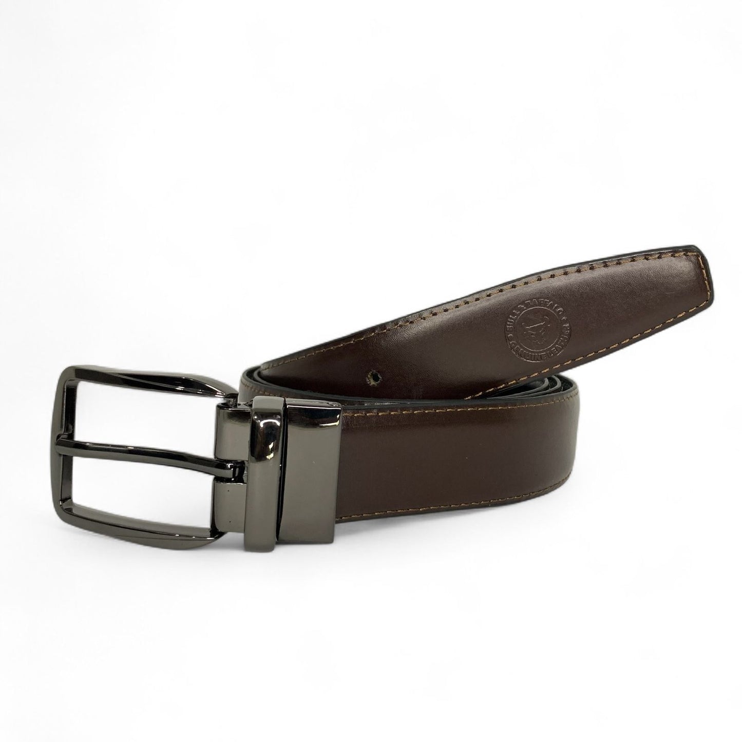Premium Bull & Buffalo Leather Belt for Men Pure Formal, 35mm Wide, Double-Sided Reversible