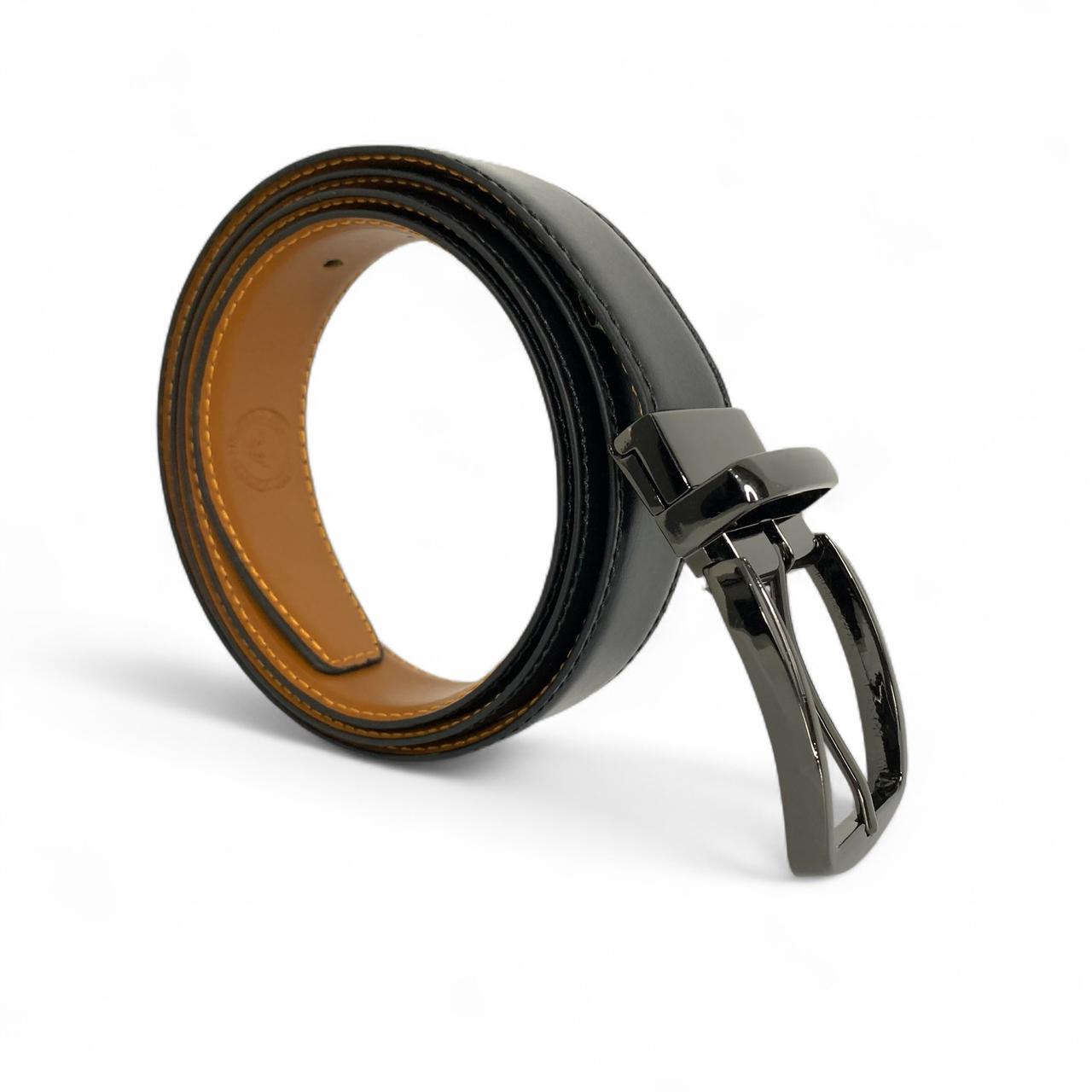 Premium Bull & Buffalo Leather Belt for Men Pure Formal, 35mm Wide, Double-Sided Reversible