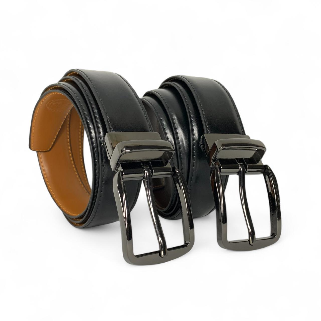 Premium Bull & Buffalo Leather Belt for Men Pure Formal, 35mm Wide, Double-Sided Reversible