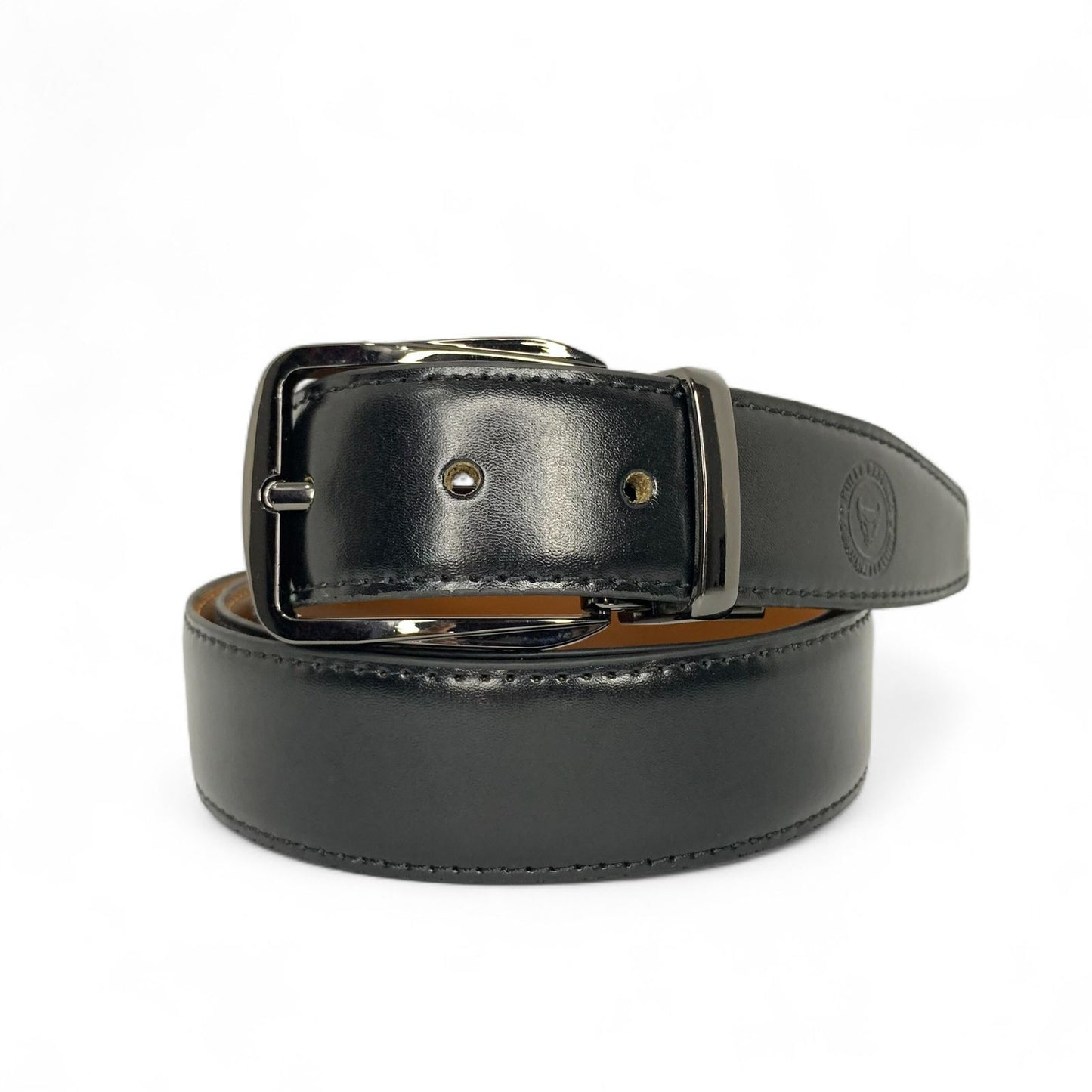Premium Bull & Buffalo Leather Belt for Men Pure Formal, 35mm Wide, Double-Sided Reversible