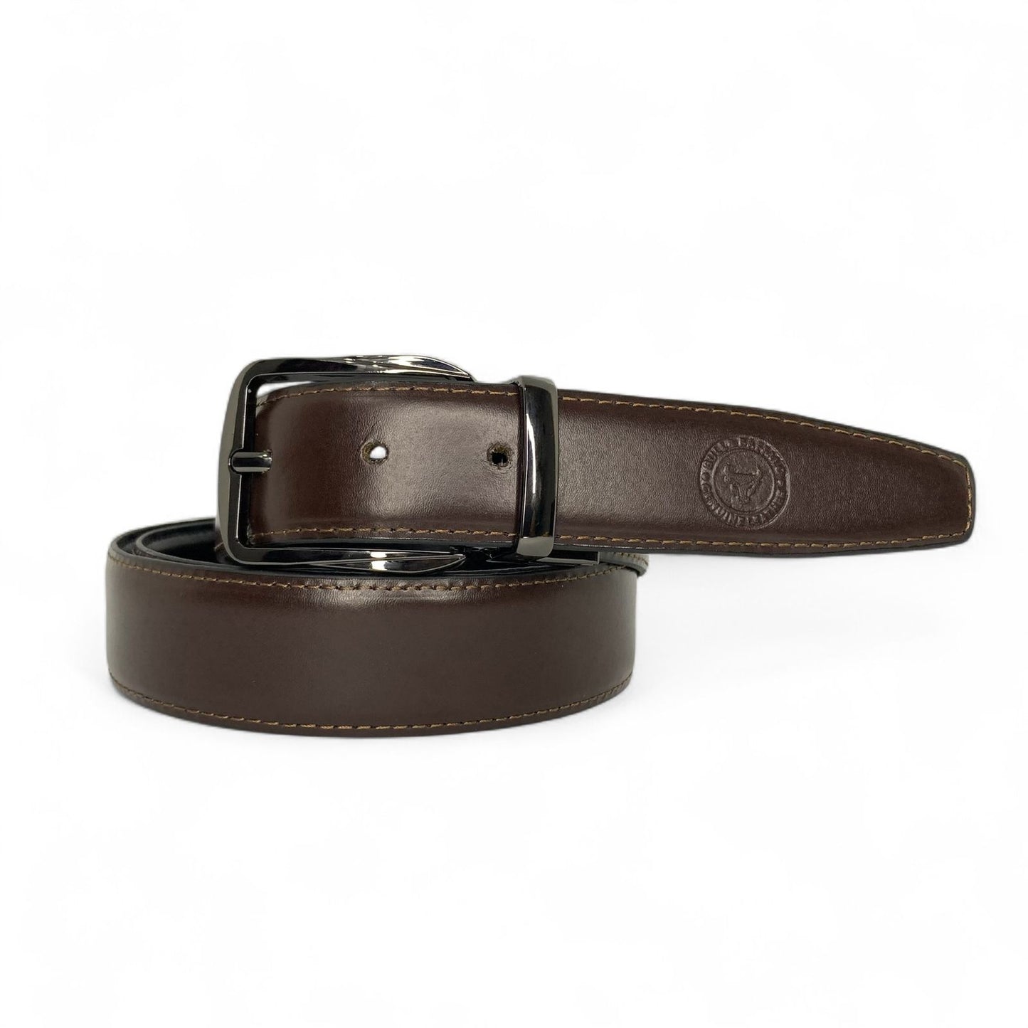 Premium Bull & Buffalo Leather Belt for Men Pure Formal, 35mm Wide, Double-Sided Reversible