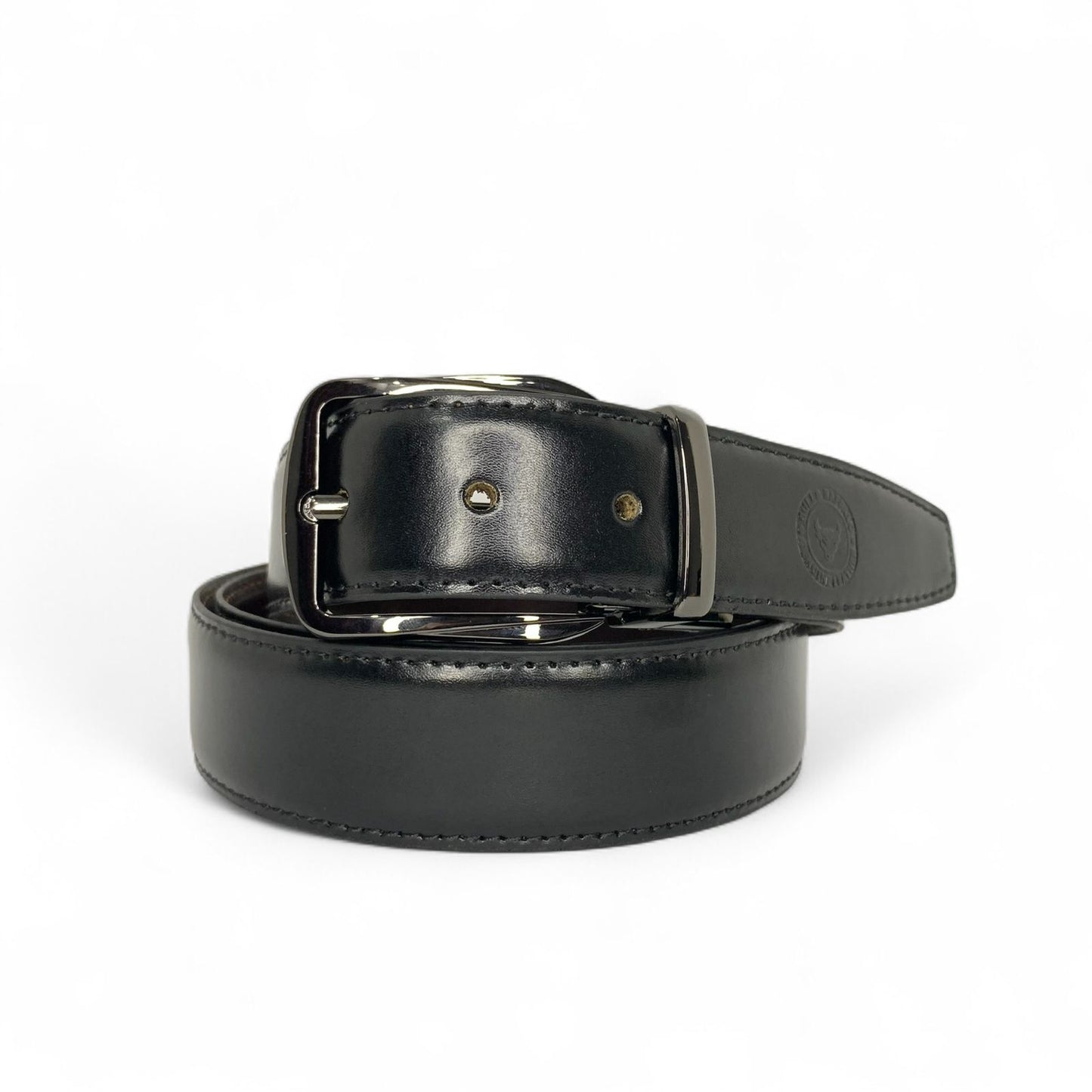 Premium Bull & Buffalo Leather Belt for Men Pure Formal, 35mm Wide, Double-Sided Reversible