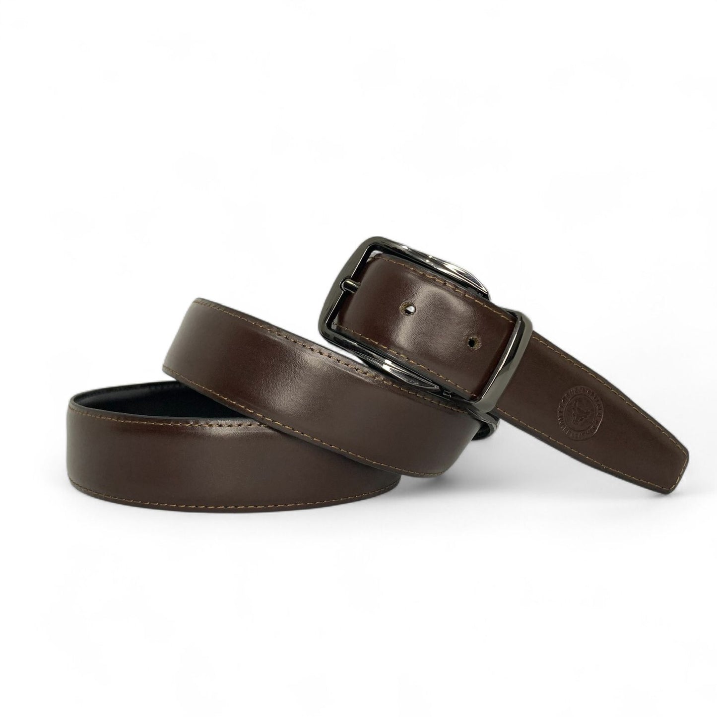 Premium Bull & Buffalo Leather Belt for Men Pure Formal, 35mm Wide, Double-Sided Reversible