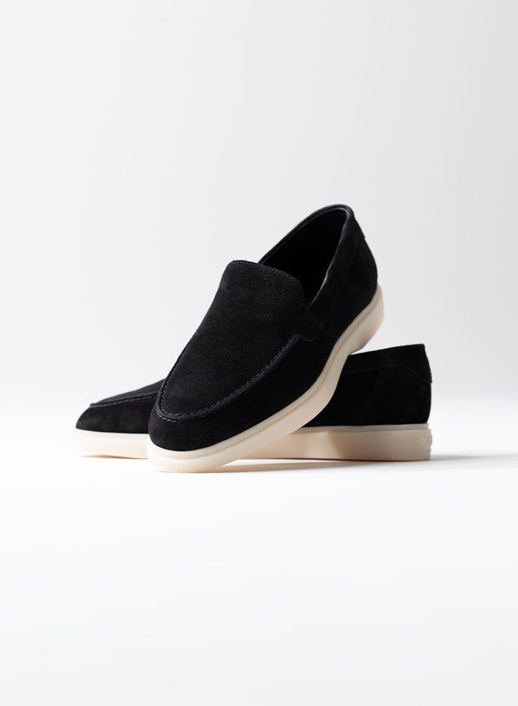 Suede Loafers - Black