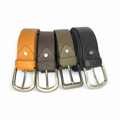 "Premium Bull & Buffalo Leather Belt for Men - 40mm Wide, Perfect for Jeans"